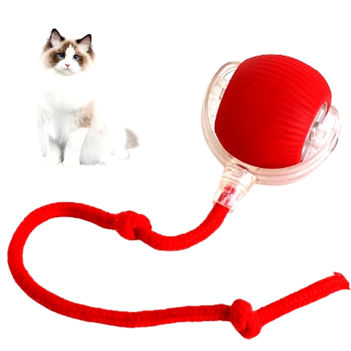 Interactive rechargeable rolling ball toy — perfect gift for indoor cat owners