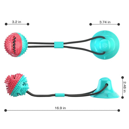 Suction Cup Interactive Dog Toy — Tug & Fetch Ball