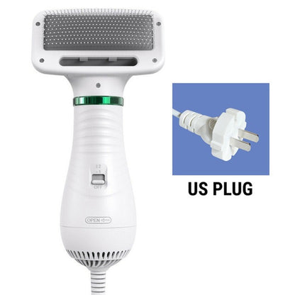 2-in-1 Portable Dog Hair Dryer & Grooming Brush