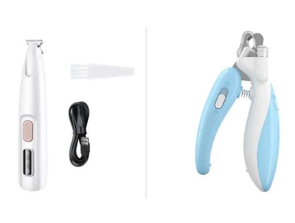 Dog Paw Trimmer with LED Light — Precision Grooming Kit
