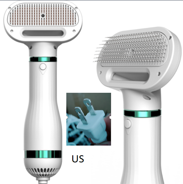 2-in-1 Portable Dog Hair Dryer & Grooming Brush