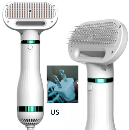 2-in-1 Portable Dog Hair Dryer & Grooming Brush