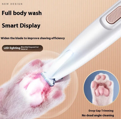 Dog Paw Trimmer with LED Light — Precision Grooming Kit