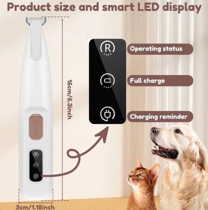 Dog Paw Trimmer with LED Light — Precision Grooming Kit