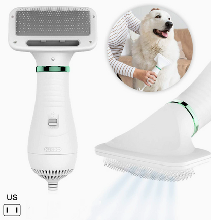 2-in-1 Portable Dog Hair Dryer & Grooming Brush